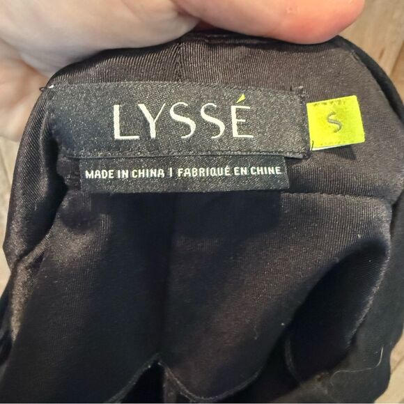 Lysse Women's Cropped Kick Flare Leggings Pants Small Black Split Hem Ankle - Picture 5 of 6